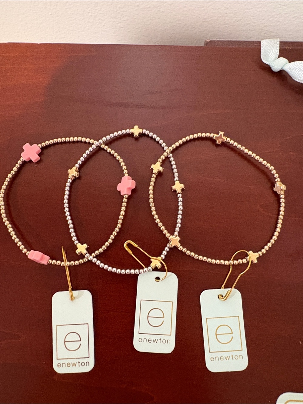 “enewton” 3 Stack Bracelets Set - 2mm -Sterling Silver & Gold Filled - Stretchy